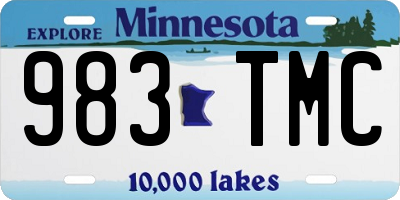 MN license plate 983TMC