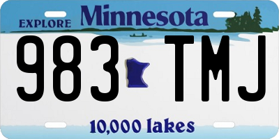 MN license plate 983TMJ