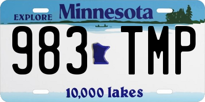 MN license plate 983TMP