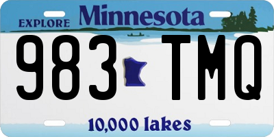MN license plate 983TMQ
