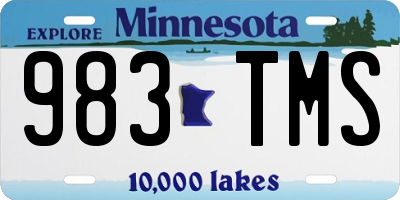MN license plate 983TMS