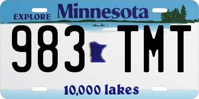 MN license plate 983TMT
