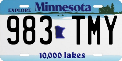 MN license plate 983TMY