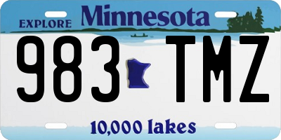 MN license plate 983TMZ