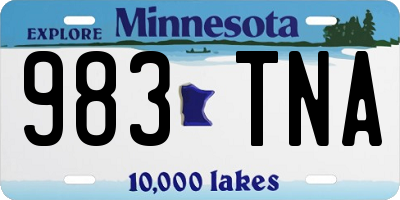 MN license plate 983TNA