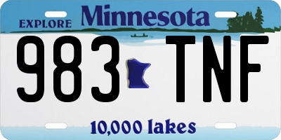 MN license plate 983TNF