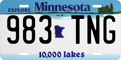 MN license plate 983TNG