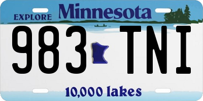 MN license plate 983TNI