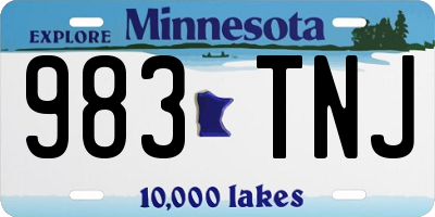 MN license plate 983TNJ