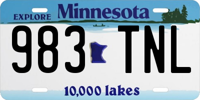 MN license plate 983TNL