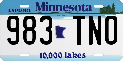 MN license plate 983TNO