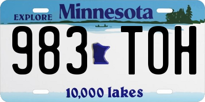 MN license plate 983TOH