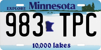 MN license plate 983TPC