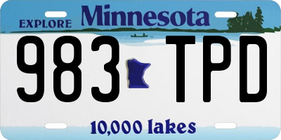 MN license plate 983TPD