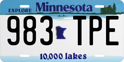 MN license plate 983TPE