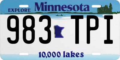 MN license plate 983TPI