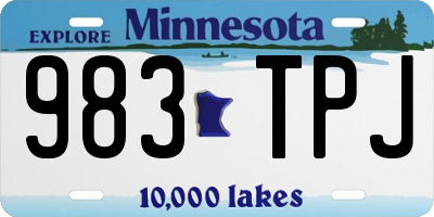 MN license plate 983TPJ