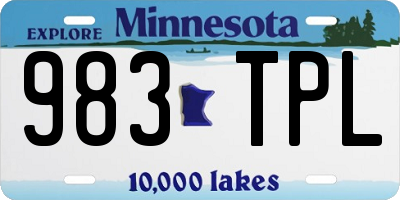 MN license plate 983TPL