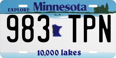 MN license plate 983TPN