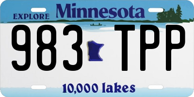 MN license plate 983TPP