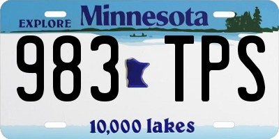 MN license plate 983TPS