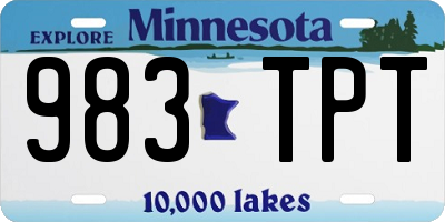 MN license plate 983TPT