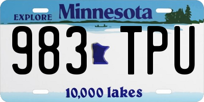 MN license plate 983TPU