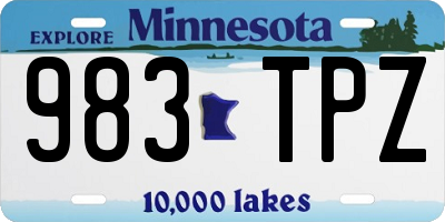 MN license plate 983TPZ