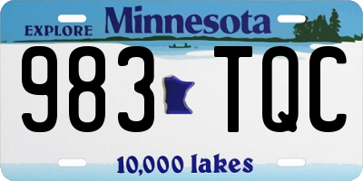 MN license plate 983TQC