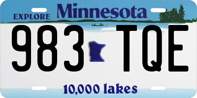 MN license plate 983TQE