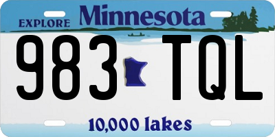 MN license plate 983TQL