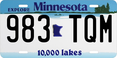 MN license plate 983TQM