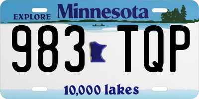 MN license plate 983TQP
