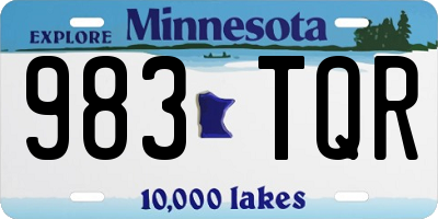 MN license plate 983TQR