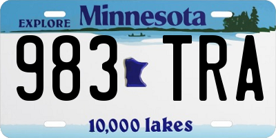 MN license plate 983TRA