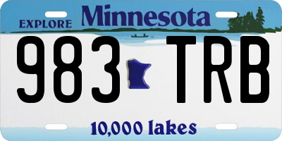 MN license plate 983TRB