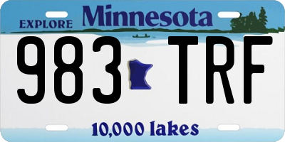 MN license plate 983TRF