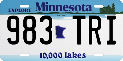MN license plate 983TRI