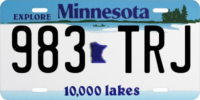 MN license plate 983TRJ