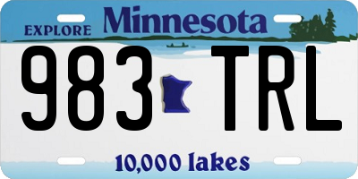MN license plate 983TRL