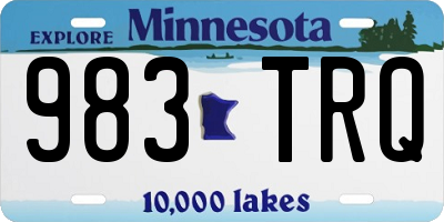 MN license plate 983TRQ
