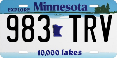 MN license plate 983TRV