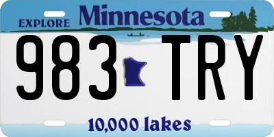 MN license plate 983TRY