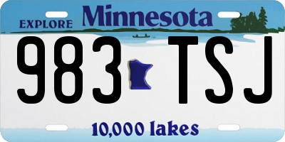 MN license plate 983TSJ