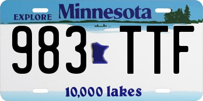 MN license plate 983TTF