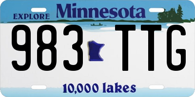 MN license plate 983TTG