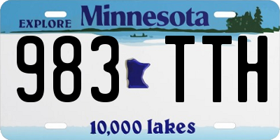 MN license plate 983TTH