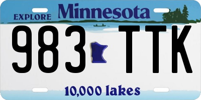 MN license plate 983TTK