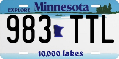 MN license plate 983TTL