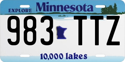 MN license plate 983TTZ